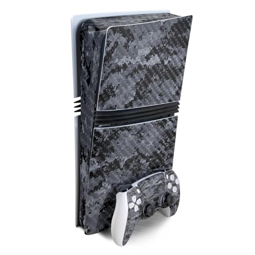 Carbon Fiber Gaming Skin Compatible with Sony PlayStation 5 PS5 Pro Bundle - Di…