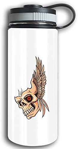 A Winged Skull Custom Convenient Gym Vacuum Flask Water Bottle Bpa Free