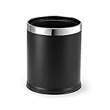 Brelso 'Invisi-Overlap' Metal Trash Can, Open Top