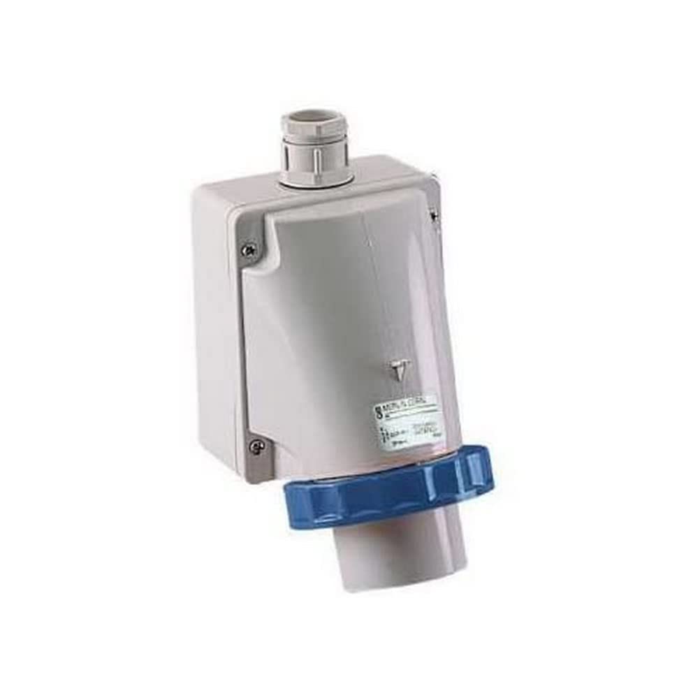 Schneider Electric 83554 Plug Wall Mount 16A 2P-E 200-250V IP67 5, White