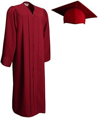 Graduation Cap &amp; Gown (Matte Fabric), Maroon
