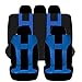 UAA SC-102BL Black and Blue Racing Style Universal Car Seat Cover Set