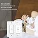 Smart Switch WiFi Wall Light Switch Compatible with Alexa Google Assistant, Neutral Wire Required, Single Pole, 2 Gang