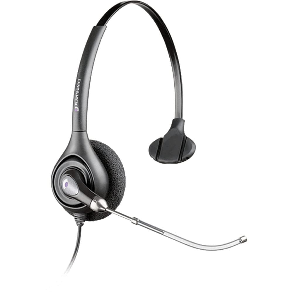 Plantronics 87128-02 SupraPlus HW251H Wideband Monaural Headset, black