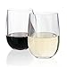 Premium Quality Thick-walled Large Capacity Plastic 14oz Stemless Wine Glass | Set of 4