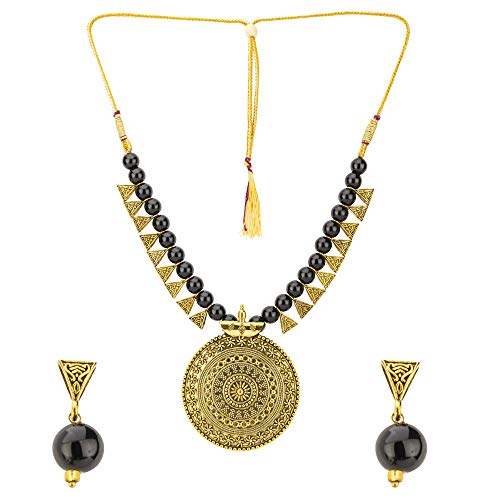 Jewels Galaxy Traditional Beads Contemporary Copper Brilliant Necklace Set for Women/Girls 4 Jewels Galaxy Traditional Beads Contemporary Copper Brilliant Necklace Set for Women/Girls - Image 4