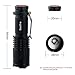 BestFire 100 Yards Super Mini Zoomable 300 Lumens CREE Q5 Green LED 3-Mode AA/14500 Battery Adjustable Focus Zoom Tactical Flashlight Red Hunting Light Cree LED Red Coyote Hog Hunting Light Lamp Torch for Hunting Fishing (Red Light)