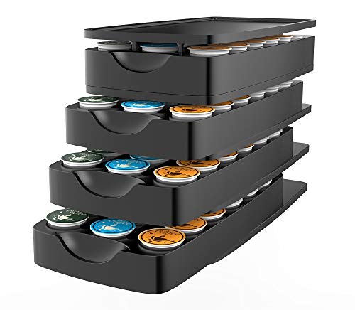 Everie 4-Tier Coffee Pod Organization Drawer Holder for 72 K Cup Pods Everie 4-Tier Coffee Pod Organization Drawer Holder for 72 K Cup Pods