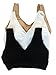 BADI NA Women's Yoga Bra 3 in Set Summer Pack with Removable Pad White & Blac...