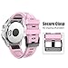 NotoCity Compatible with Fenix 5S Plus & 6S Pro Band - Silicone Sport Watch Bands - Black Buckle (Pink)