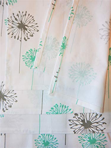 Crabtree Collection Gray Dandelion Cotton Cloth Napkins Turquoise/Gray Dandelion (Set of 4)
