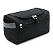 Hipiwe Mens Toiletry Bag Organizer for Travel Water Resistance Cosmetic Bag Hanging Dopp Kit Bag Portable Wash Gym Shaving Grooming Bag Bathroom Hygiene Dopp Kit for Men and Women (Black)