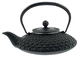 Iwachu Japanese Iron Tetsubin Teapot, Medium, Black Hailstone Pattern