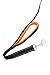 Mighty Paw Dual Handle Dog Leash - Reflective for Night Safety - Padded Leash - Two Handles - Dog Leash with Carabiner Clip - Traffic Handle - 6 Feet Long (Black/Orange)