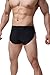 Banana Bucket Men's Split Side Sexy Breathable Boxer Underwear Black