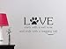 Simple Expressions Arts Wall Decal Love Starts with a Wet Nose and Ends with a Wagging Tail pet Love Vinyl Wall Saying Lettering Quote Inspirational Sign Motivational Room Decor