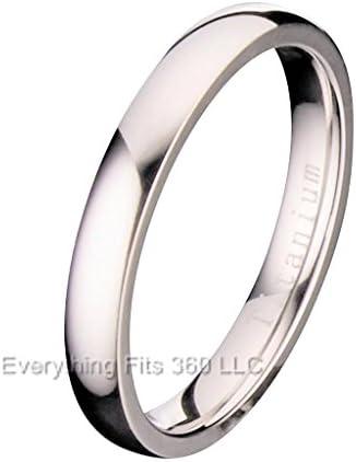 3MM Polished Comfort Fit Titanium Wedding Ring Band Size 13