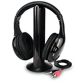 Rybozen Wireless TV Headphones Home Headset for TV Watching,TV Ears Microphone 5 in 1 Functions with Transmitter/FM Radio/3.5 MM Jack/Net Chat and Monitoring