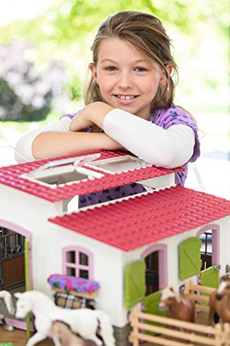 schleich 42344 HORSE CLUB Reiterhof mit Reiterin und Pferden, 97 Teile Spielset mit 2x schleich Pferde Figur, Reiterin-Figur und viel Zubehör, Spielzeug für Kinder ab 5 Jahren – Bild 4