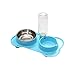PYRUS Pet Bowls Stainless Steel Dog Bowl Removable Double Dog Cat Bowls for Drinking and Eating No Spill/Non-Skid Pet Feeder Bowlfor Dogs Cats (Blue)