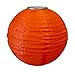 Allsop Home and Garden Soji Original 10” Round LED Outdoor Solar Lantern, Handmade with Weather-Resistant UV Treated Nylon, Stainless Steel Hardware, Auto sensor on/off, Chinese Style Globe Light, Orange (1-count)