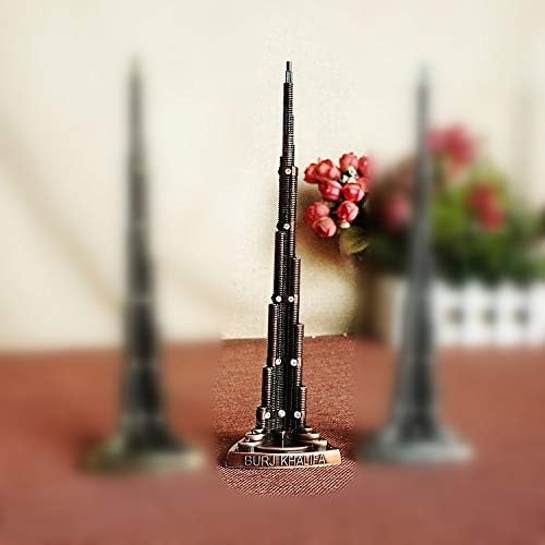 Kiartten Metal Crafts - Creative Europe Burj Khalifa Model Metal Home Decoration Accessories Figurines Miniatures Furnishing Craft Birthday Gift 1 Pcs