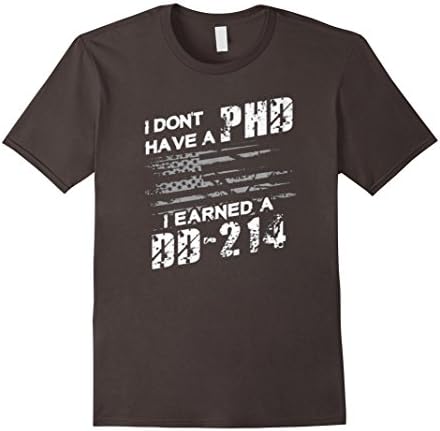 Men's I don't have a phd but I have a dd214 shirt-veteran shirt 2XL Asphalt