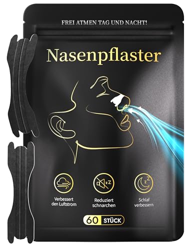Nasenpflaster Nasal Strips Anti Schnarch Nose Strips Nasenpflaster Schnarchen Nasen Tape Besser Atmen Schnarchpflaster Besser Atmen Nasenstrips 60 Stück Für Erkältete Verstopfte Nase &Amp; Sport
