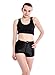 Yomsong Women's High Waist Shiny Satin Sexy Disco Short Pants 9 Colors (X-small, black)