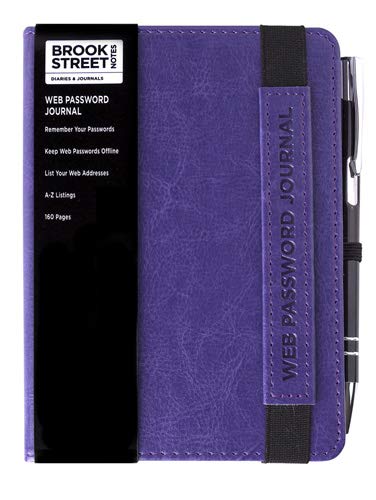Brook Street Notes - A6 A6 Web Address Book and Password - Purple