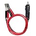 SPARKING 3FT Car Cigarette Lighter Plug 10A 12V Adapter with LED Lights Male Plug to Alligator Clips Car Battery Clip-on Extension Cable