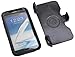 Huaxia Datacom Premium Heavy Duty Impact Armor Hybrid Hard Defender Case with Belt Clip Holster and Built-in Screen Protector for Samsung Galaxy Note 2 Note II N7100 - Black