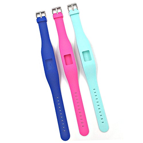HWHMH Replacement Secure Band with Chrome Watch Clasp and Fastener Buckle for Garmin Vivofit 3 - Pack of 12 - Thumbnail 2