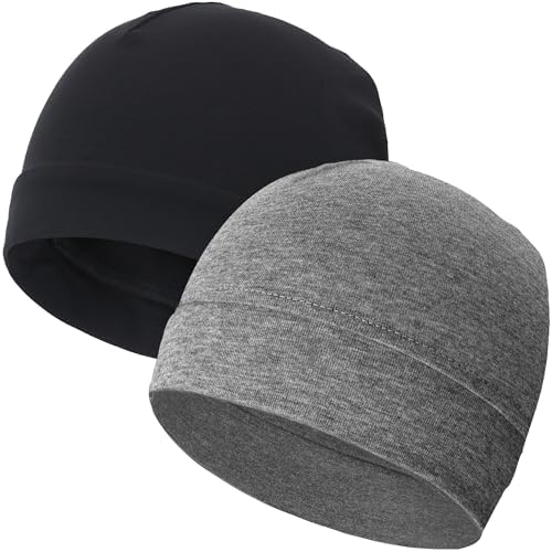 Amazon.com: Black Skull Cap for Men, 2 Pack Bamboo Lightweight