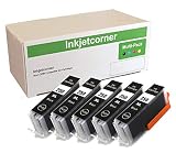 Inkjetcorner Compatible Ink Cartridges Replacement for PGI-250XL PGI-250BK for use with MX922 MG5620 MG6620 MG5520 MG7520 MG7120 IP7220 iX6820 MG5522 MG5420 MG6420 (Big Black, 5-Pack)