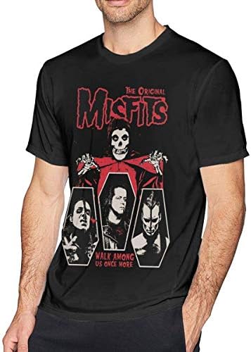 EUEI Mens Fashion Misfits T Shirt Black
