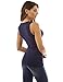 PattyBoutik Women V Neck Ruched Side Tank Top (Navy Blue Small)
