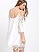 Milumia Women's Summer Cold Shoulder Crochet Lace Sleeve Loose Beach Dress
