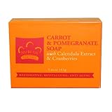 Nubian Heritage Soap Bar, Carrot and Pomegranate, 5 Ounce