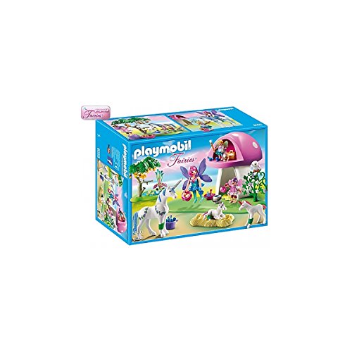 Playmobil 6055 FAiries with Toadstool House, Fun Imaginative Role-Play, PlaySets Suitable for Children Ages 4+