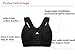 YIANNA Womens Post-Surgery Front Closure Brassiere Sports Bra, YA83288-Black-M