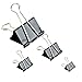 Binder Clips Paper Clamp For Paper-Clips Paper binder Assorted Sizes (Black) 50 PCS