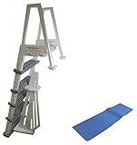 CONFER 6000B Heavy Duty Aboveground In-Pool Swimming Pool Ladder 48
