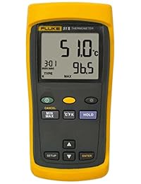 Termómetro digital Fluke 50 de la serie II con 3 pilas AA, rango de  418 a +2501 °F, 1