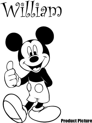 Mickey mouse with your chosen name 60 cm x 40 cm Choose colour 18 colours in stock Childs Disney, Any Name, Personalised Name, Bedroom, Children Room Stickers, Car vinyl, Windows and Wall Sticker, Wall Windows Art, Decals, Ornament Vinyl Sticker ThatVinylPlace