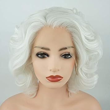 Amazon Com Meiyite Hair Wavy Short 10inch White Heavy Density