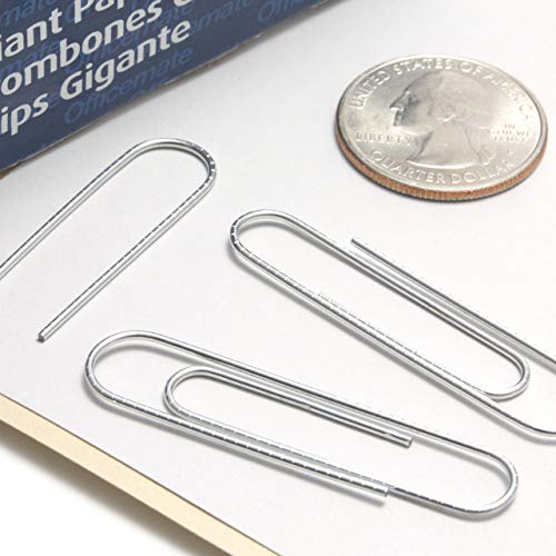 Officemate Giant NonSkid Paper Clip, 1,000 Clips (10 Boxes of 100 Each