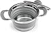 Gourmia GCP9935 1 Liter Collapsible Pot – Stainless Steel, Silicone and Glass Lid – for Gas and Electric Stove Cooking – Great for RV, Outdoors, Hiking, Camping, Traveling - BPA Free