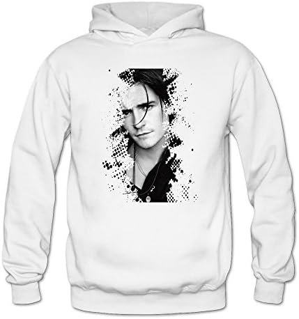 Women's The Lord Of The Rings Orlando Bloom Dots Hoodie White