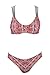 Cupshe Fashion Women's Printing Strappy Cross Back Padding Bikini Set (M), Multicolor